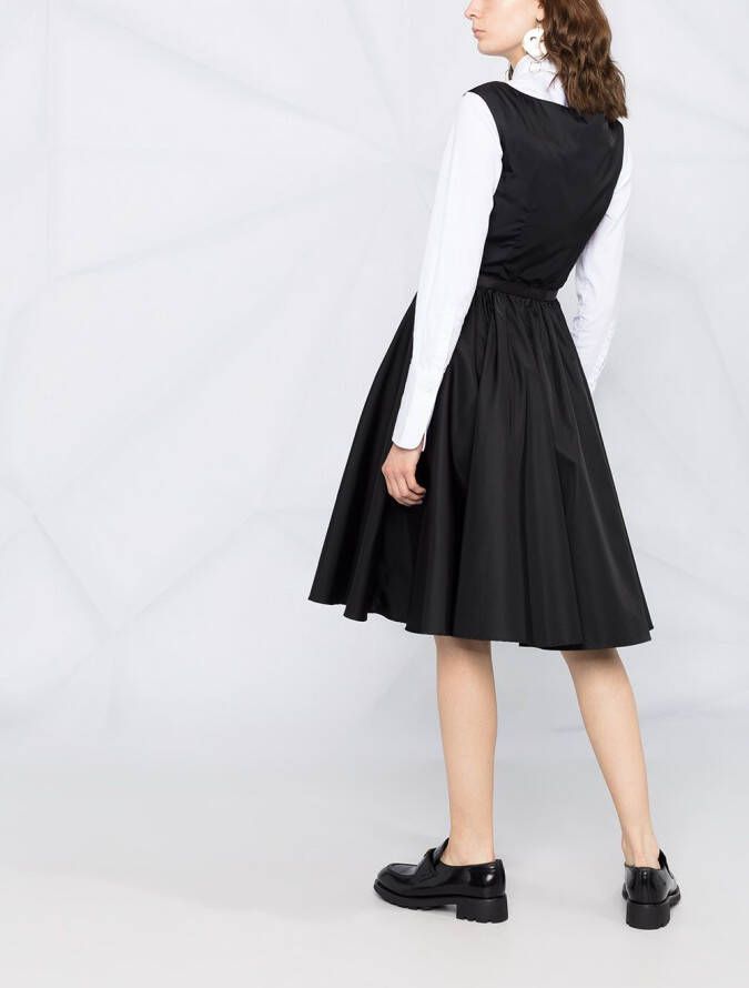 Prada Jurk met logoplakkaat Zwart