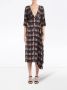 Prada jurk met twillweving en lippenstift print Zwart - Thumbnail 2