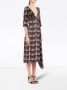 Prada jurk met twillweving en lippenstift print Zwart - Thumbnail 3
