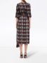 Prada jurk met twillweving en lippenstift print Zwart - Thumbnail 4
