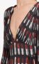 Prada jurk met twillweving en lippenstift print Zwart - Thumbnail 5