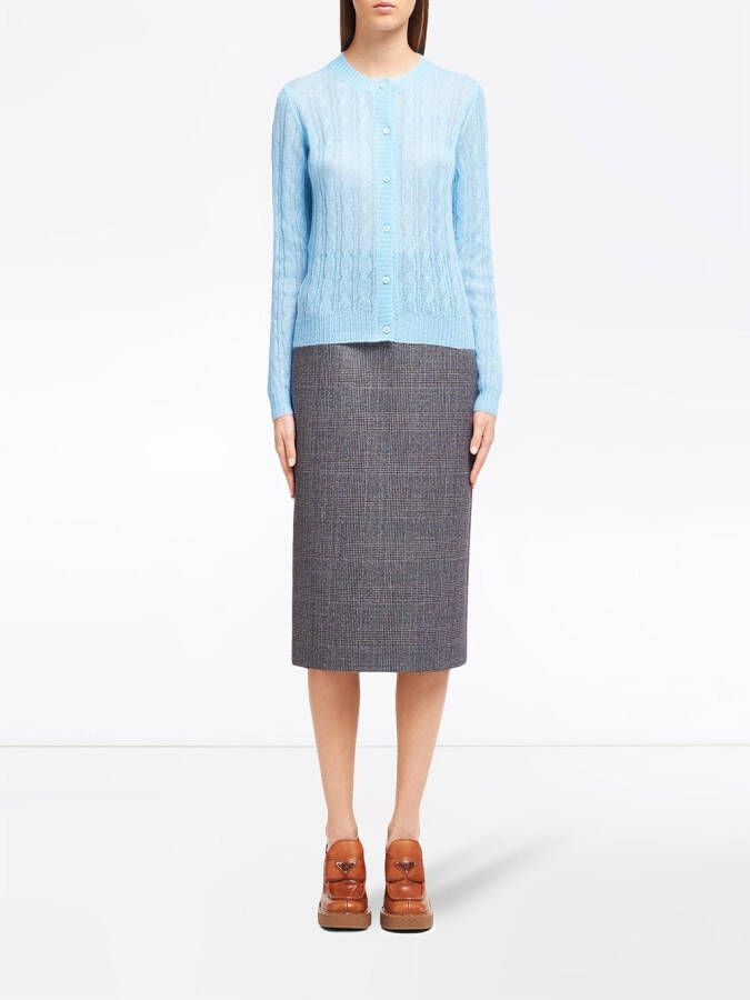 Prada Kabelgebreid vest Blauw