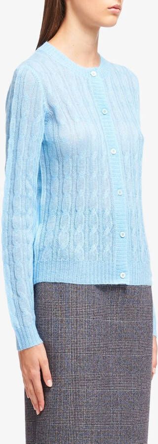 Prada Kabelgebreid vest Blauw