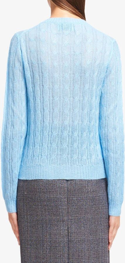 Prada Kabelgebreid vest Blauw