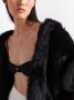 Prada Asymmetrische lammy stola Zwart - Thumbnail 5
