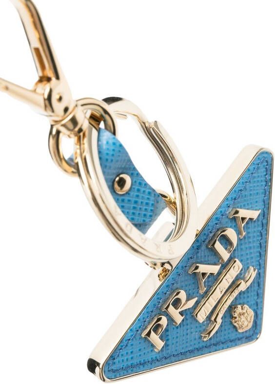 Prada Sleutelhanger met logo-amulet Blauw