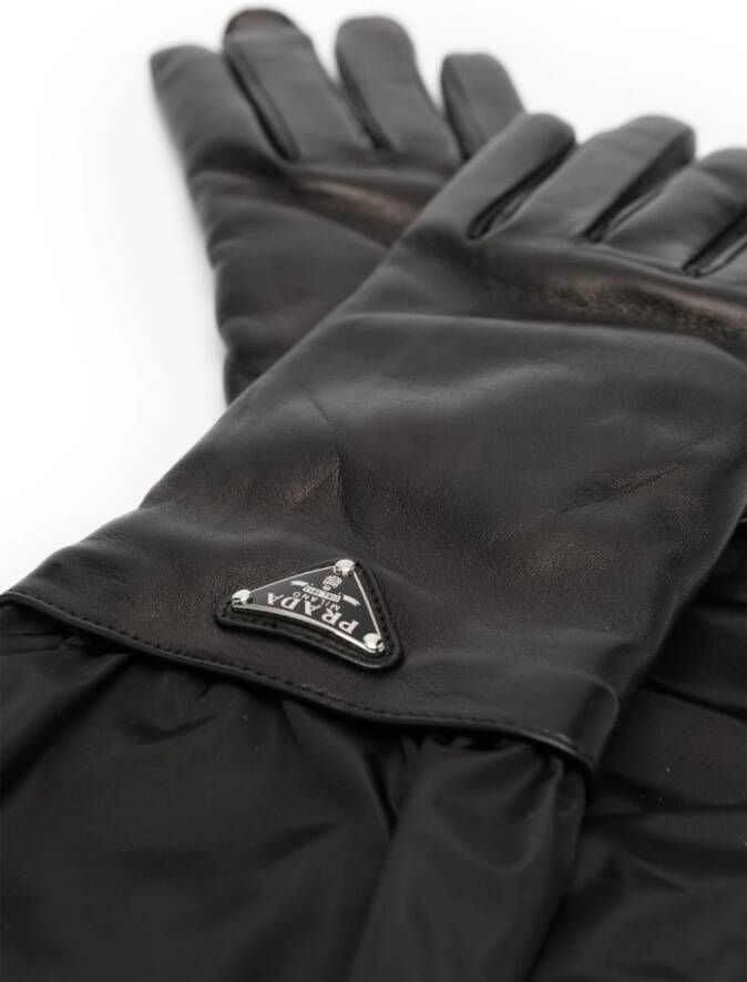 Prada Leren handschoenen Zwart