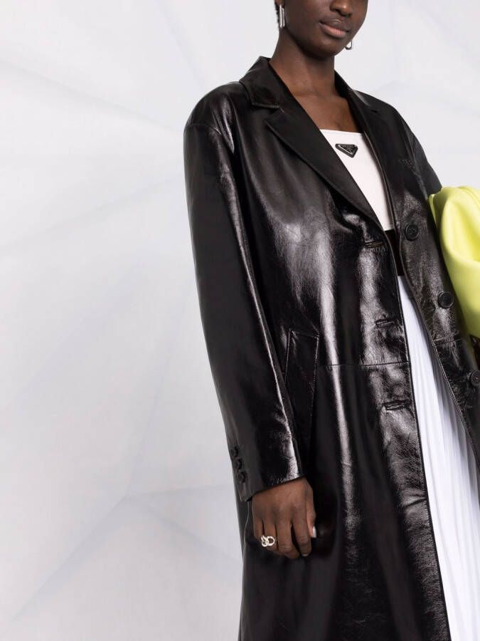 Prada Leren jas Zwart