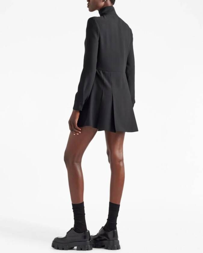 Prada Leren mini-jurk Zwart