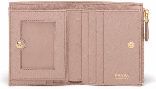 Prada Leren portemonnee Roze