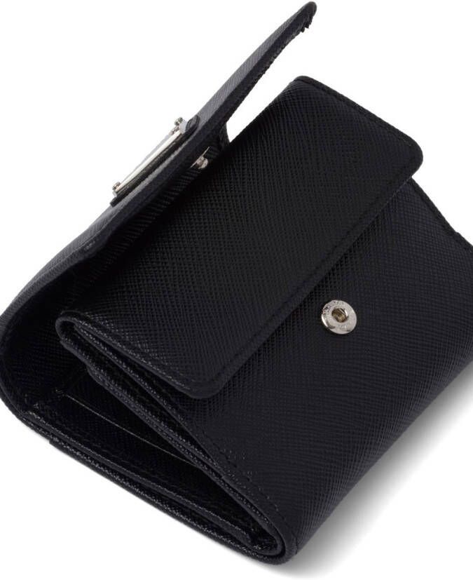 Prada Leren portemonnee Zwart