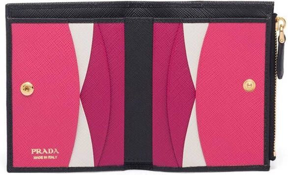 Prada Leren portemonnee Zwart