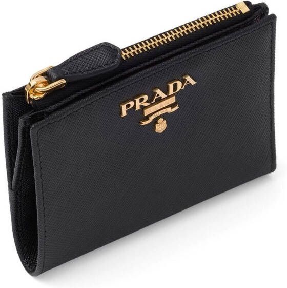 Prada Leren portemonnee Zwart