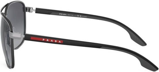 Prada Linea Rossa Zonnebril met logoprint Grijs