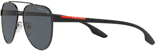 Prada Linea Rossa Zonnebril met piloten montuur Zwart