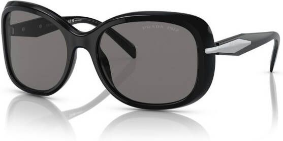 Prada Eyewear Zonnebril met logodetail Zwart