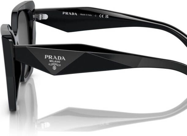 Prada Eyewear Zonnebril met cat-eye montuur Zwart