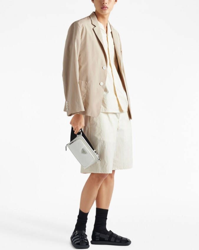 Prada Messengertas met logoplakkaat Wit