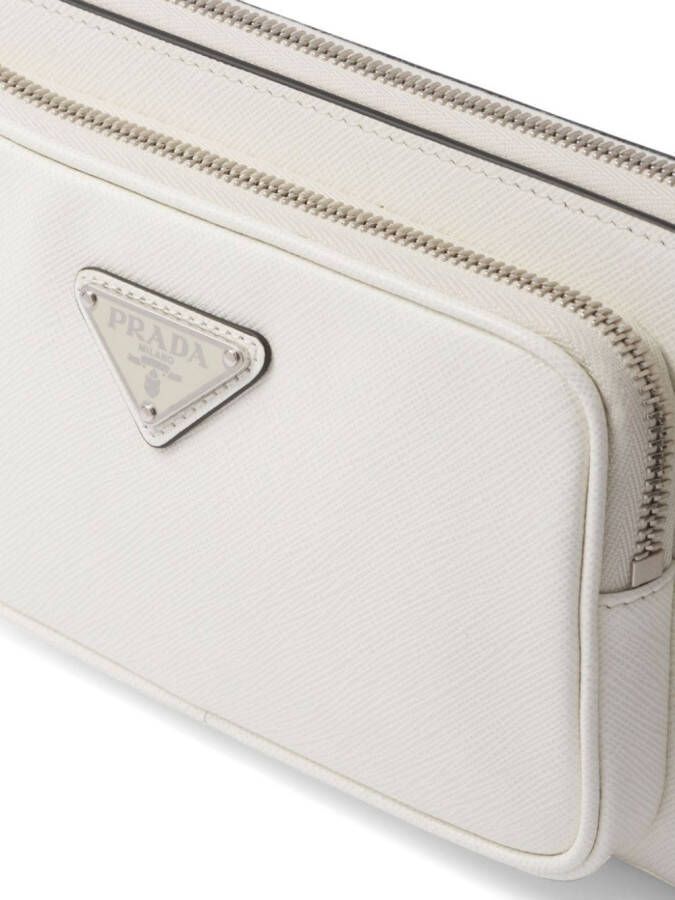 Prada Messengertas met logoplakkaat Wit