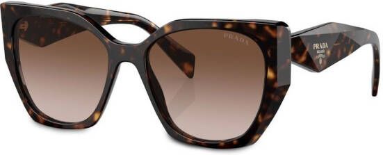 Prada Eyewear Zonnebril met schildpadschild design Groen