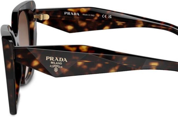 Prada Eyewear Zonnebril met schildpadschild design Groen