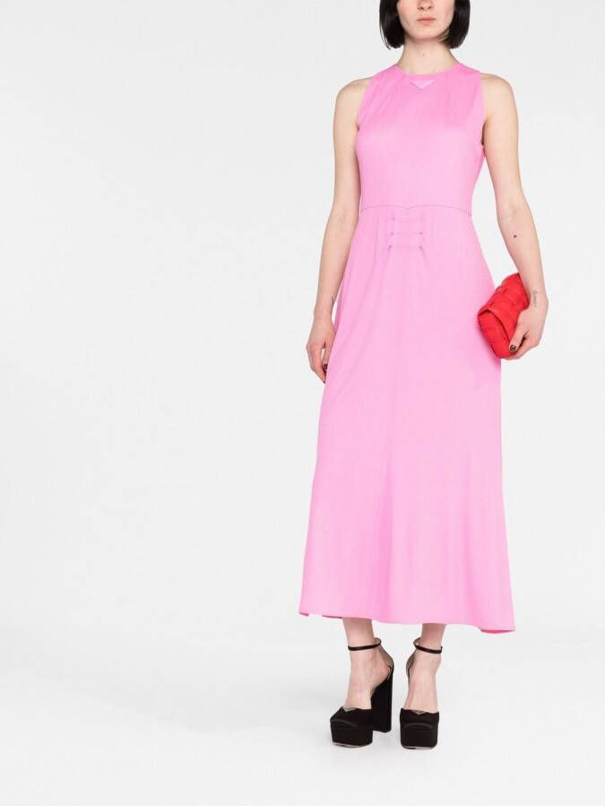 Prada Maxi-jurk met logo Roze