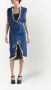 Prada Midi-jurk met bloemenprint Blauw - Thumbnail 2