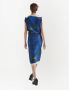 Prada Midi-jurk met bloemenprint Blauw - Thumbnail 3