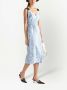 Prada Midi-jurk met bloemenprint Blauw - Thumbnail 2