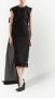 Prada Midi-jurk met gedrapeerd detail Zwart - Thumbnail 2