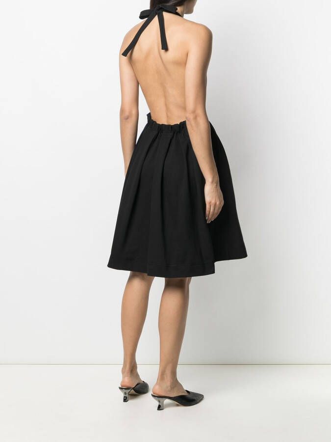 Prada Midi-jurk met halternek Zwart