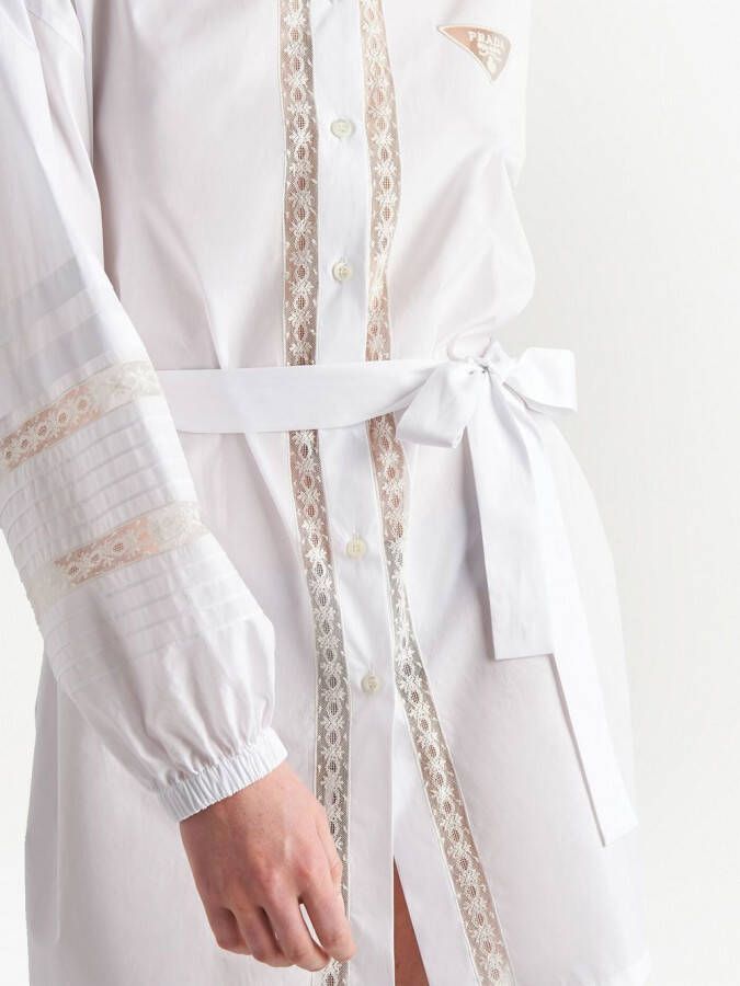 Prada Mini-jurk met logo Wit
