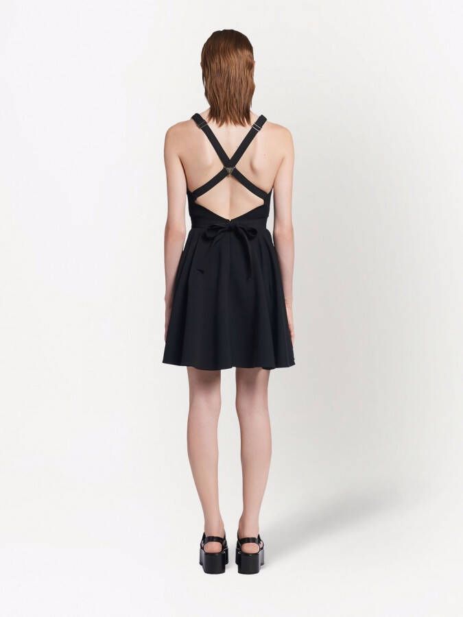 Prada Mini-jurk met open rug Zwart