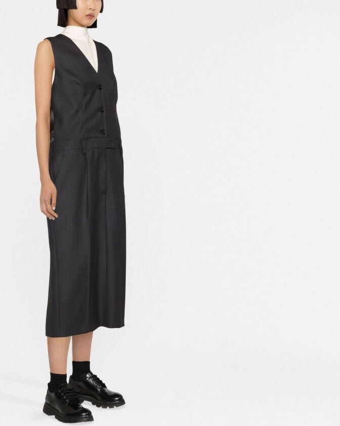 Prada Mouwloze jurk Grijs