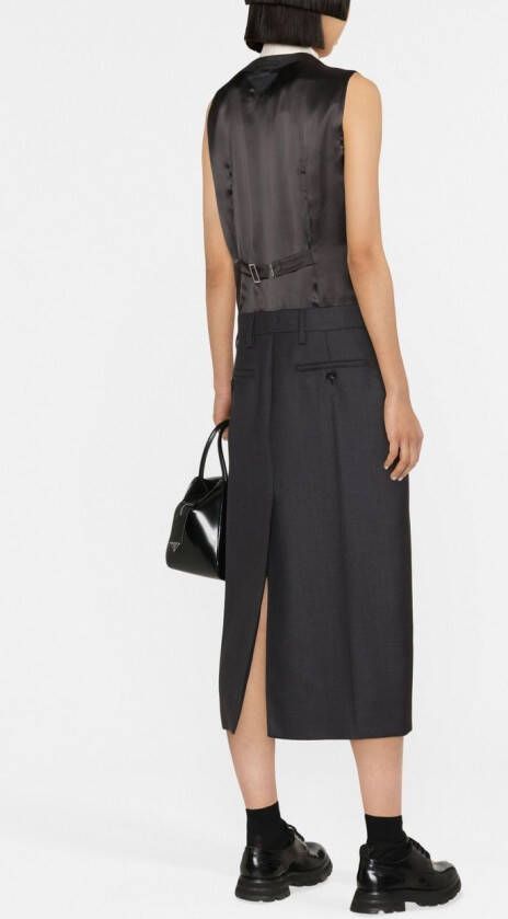 Prada Mouwloze jurk Grijs