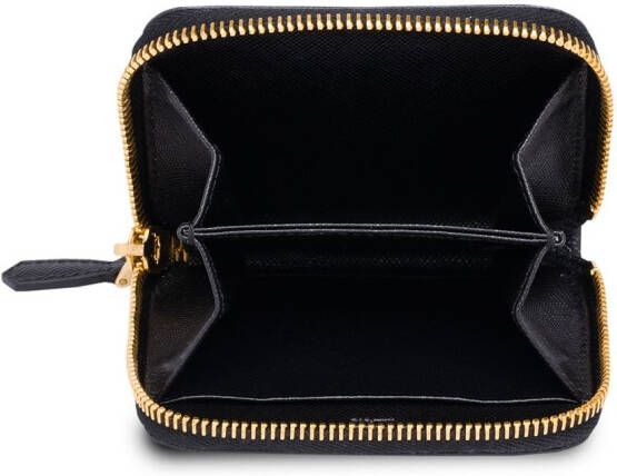 Prada munten portemonnee met rits Zwart