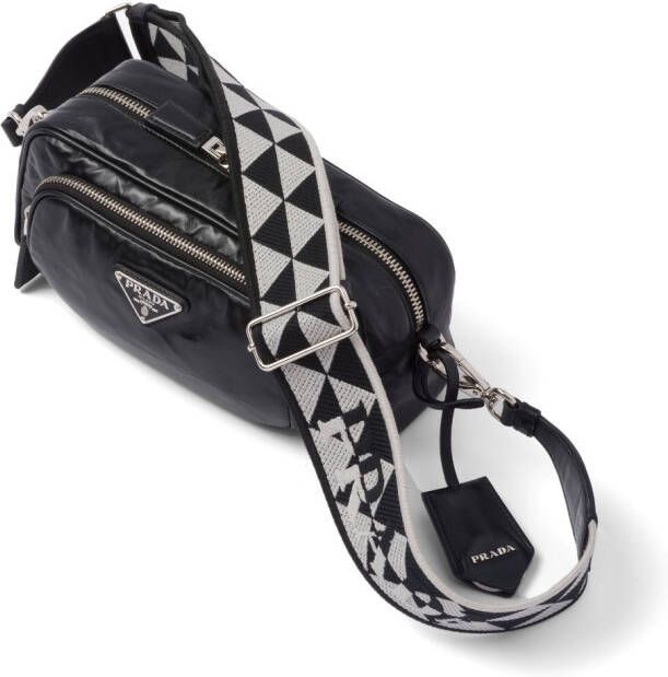 Prada Schoudertas met meerdere zakken Zwart