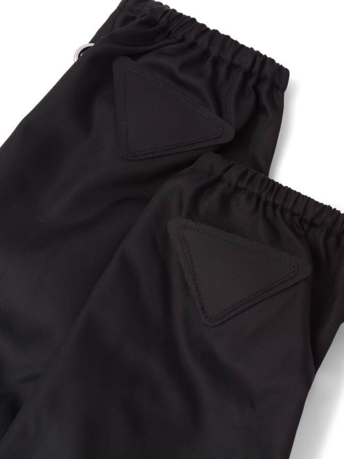 Prada Re-Nylon handschoenen met logo Zwart