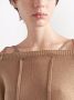 Prada Off-shoulder trui Beige - Thumbnail 4