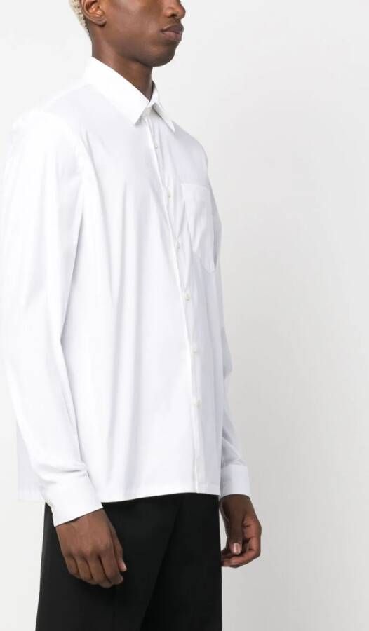 Prada Overhemd met geborduurd logo Wit