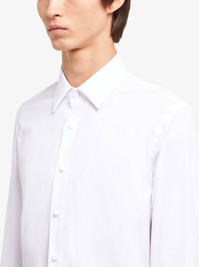 Prada Overhemd met gespreide kraag Wit