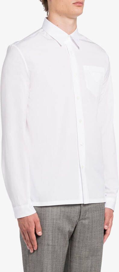 Prada Overhemd met logo Wit