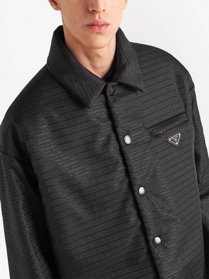 Prada Overhemd met logoprint Zwart