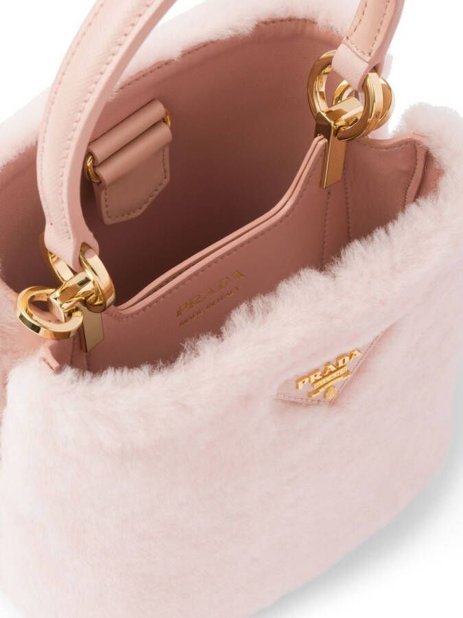 Prada Panier lammy tas Roze