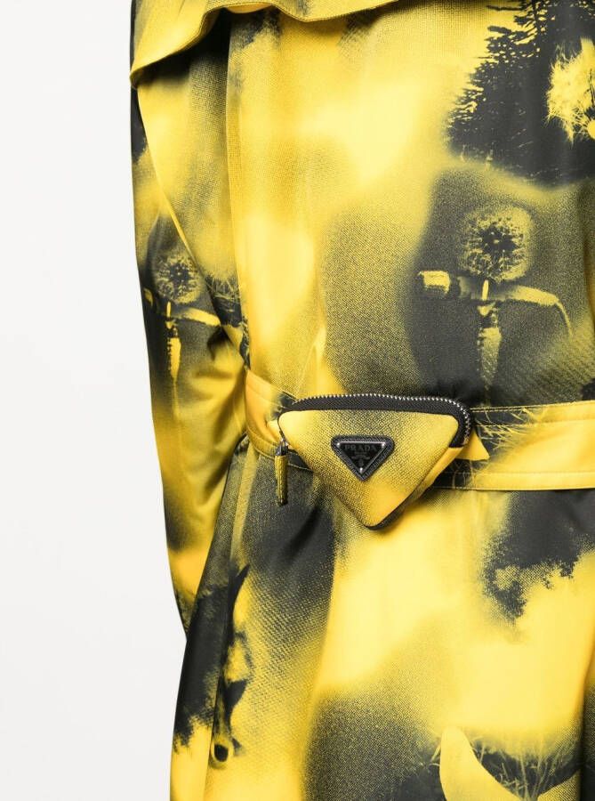 Prada Parka met abstracte print Geel