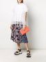 Prada Plooirok met abstracte print Blauw - Thumbnail 2