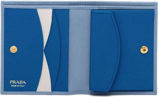 Prada Portemonnee met logo Blauw