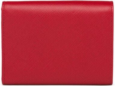 Prada Portemonnee met logo Rood