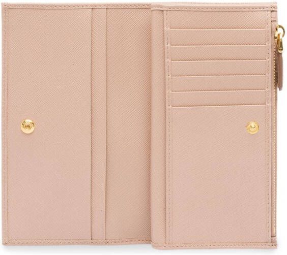 Prada Portemonnee met logo Roze