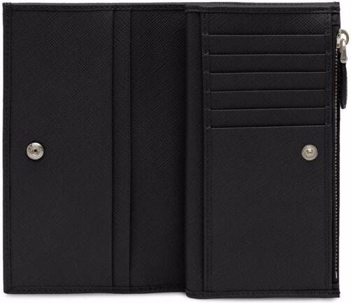 Prada Portemonnee met logo Zwart